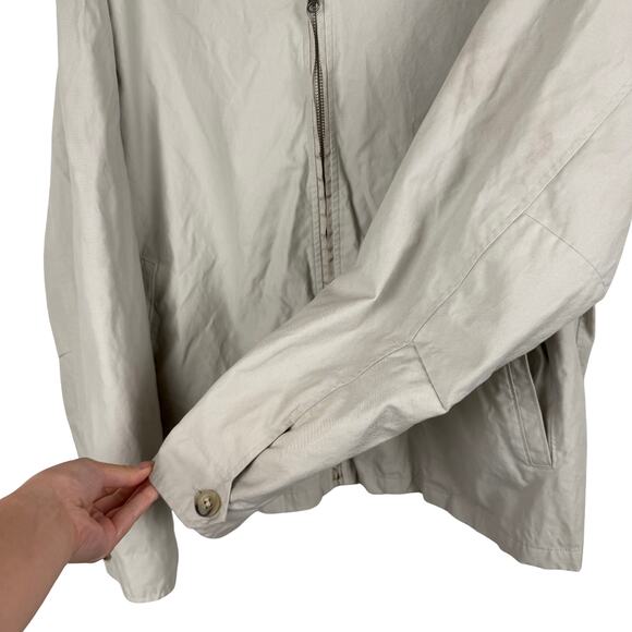 Men's GAP Vintage-Style Golf Dad Harrington Jacket '80s Bomber Stone/Khaki - XL - Picture 8 of 11